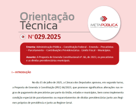 Imagem da notícia ORIENTAÇÃO TÉCNICA Nº 029.2025